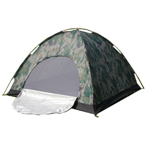::Portable Outdoor Camping 2 Person Waterproof Hiking Folding Dome Tent Camouflage