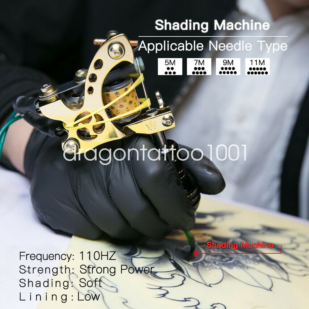 Dragonhawk Tattoo Kit Set 40 color Inks Power Supply 2 Machine