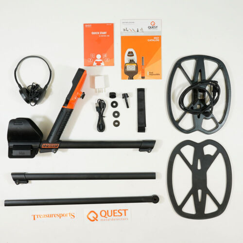 Quest Q30 Metal Detector with RaptorX TurboD 9" x 11" Coil