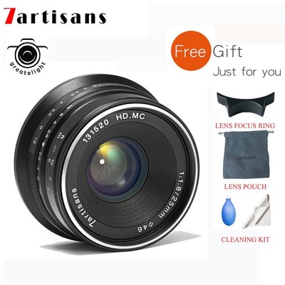 7artisans 25mm F1.8 Manual Focus Fixed Lens for Sony E Mount Camera A7 A7R A6500