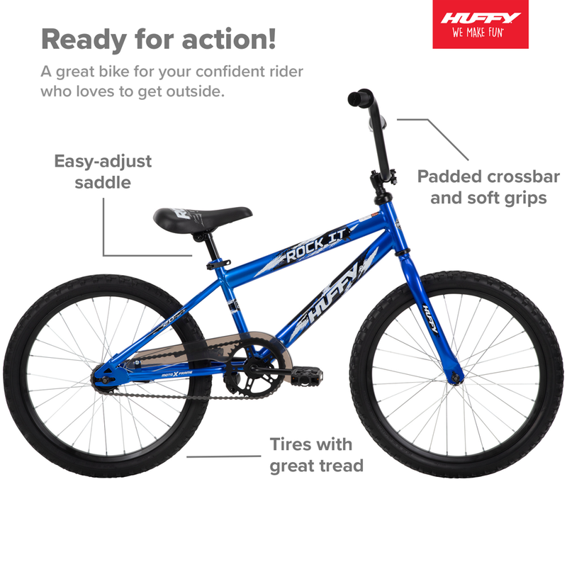 BOYS KIDS BIKE 20 Inch Wheels BMX Bicycle Ages 5-9 Blue