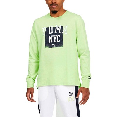 

Puma Nyc Golden Gloves Crew Neck Long Sleeve TShirt Mens Size  Casual Tops 536, Желтый, Puma Nyc Golden Gloves Crew Neck Long Sleeve TShirt