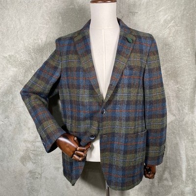 Altea Blazer Mens 54 Plaid Wool Jacket Made in Italy TOM Classic Sport Coat