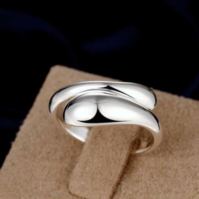 925 sterling Silver for women drop open Rings wedding cute party lady nice hot