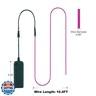 MaxLax EL Wire Purple, 16.4ft/5m Portable Battery Pack Neon Light Strip 360° Cuttable Glowing Rope Lights for Parties, Halloween, DIY Decoration