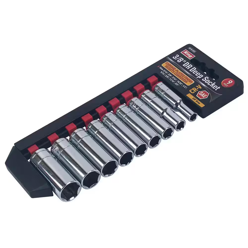 3/8 In. Drive Standard Deep Socket Set (9-Piece)