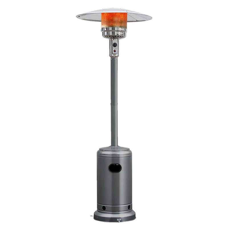 Gas LP Flame Standing Stainless Steel Propane Patio Heater 50000 BTU W/ Wheels