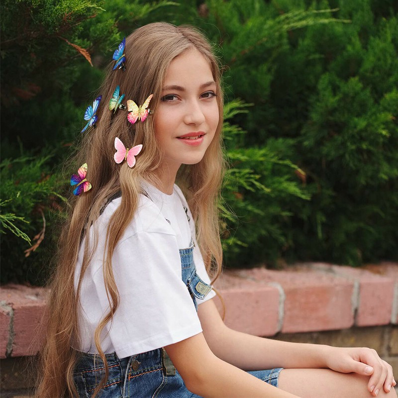 Women Barrette Girls Hairpins Wedding Headdress Kids Butterfly Hair Clips