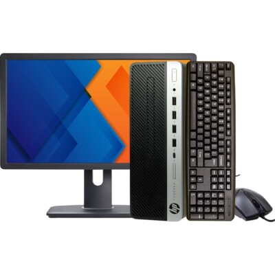 HP i5 Desktop Computer PC SFF 8GB RAM 500GB HD 19in LCD Monitor Windows 10 Wi-Fi