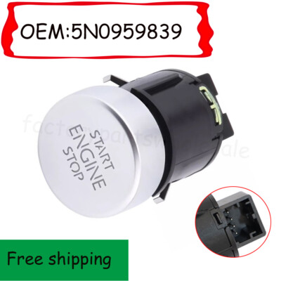 Engine Start Stop Button Switch 5N0959839 for VW Tiguan 2008-2016 Sharan 2011-16