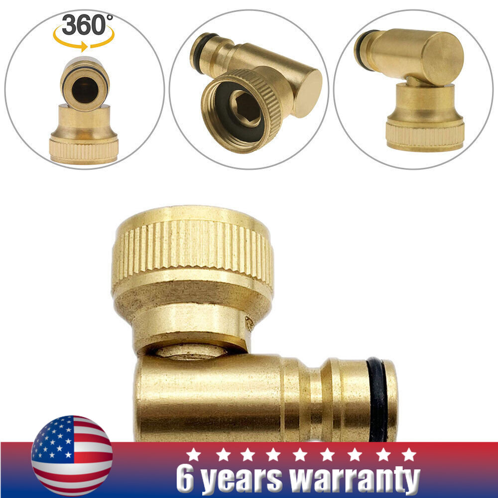 3/4" BSPF Brass Swivel Elbow Adapter Water Fed Pole Hose Reel Window Cleaning