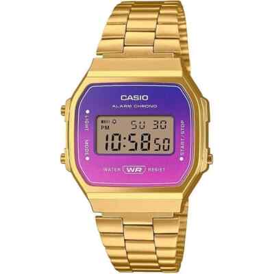 Casio A168WERG-2A Gradated Hues Digital Quartz Gold Vintage Collection Men's Wat