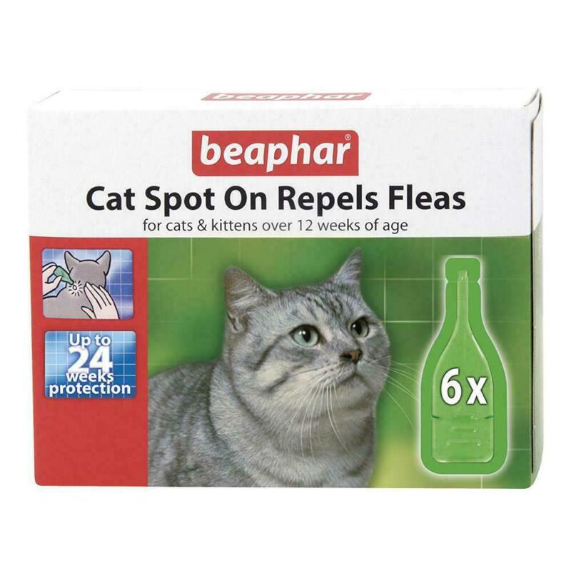 Beaphar Cat Spot On Flea Protection 24 Week Protection 6 Pipettes Fleas 