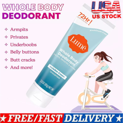 Lume Unscented Antiperspirant - Sweat-Proof and No-Stain Whole Body Clean Skin