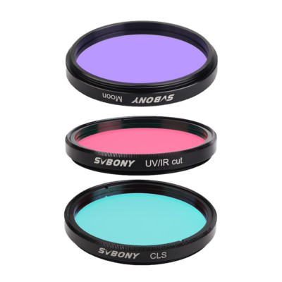 SVBONY Telescope Filter 2'' MOON / UV-IR/CLS Cut Filters Set For Deep Sky Visual