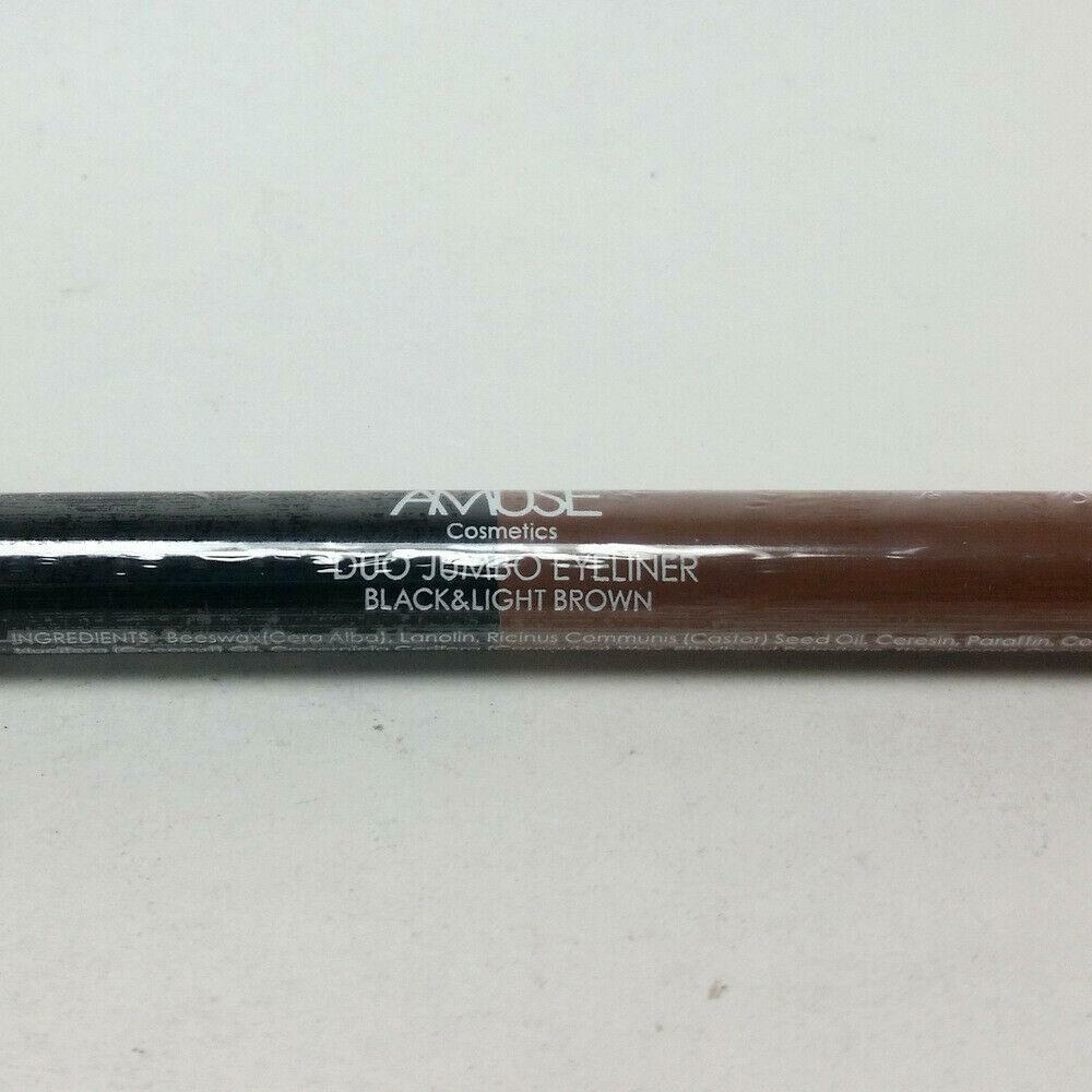 Amuse Cosmetics Duo Jumbo Eyeliner Black & Light Brown 4.3 g Sharpener on Top