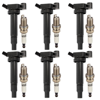 6 Ignition Coils + 6 Iridium Spark Plugs for Toyota Camry Sienna 3.0L 3.3L UF267