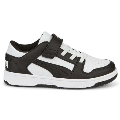 

Молодежные кроссовки Puma Rebound Layup Lo на шнуровке для мальчиков, черно-белые, повседневная обувь 370, Black;white, Puma Rebound Layup Lo Lace Up Youth