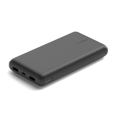 Belkin Power Bank  20000mAh, USB-A & C 15w, Black, for iPhone, Galaxy and more