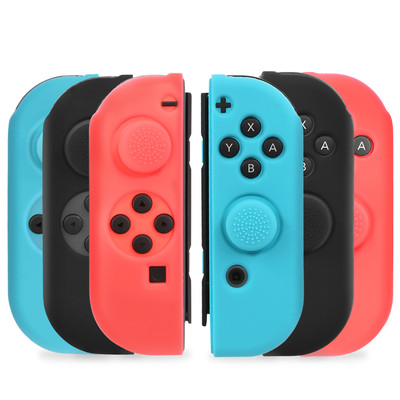 Nintendo Switch Joy-Con Joycon Anti-Slip Silicon Guard Skin Case+Thumb Grip Caps