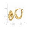 Pre-owned Skyjewelers Real 14kt Yellow Gold Twisted Hoop Earrings