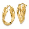 Pre-owned Skyjewelers Real 14kt Yellow Gold Twisted Hoop Earrings