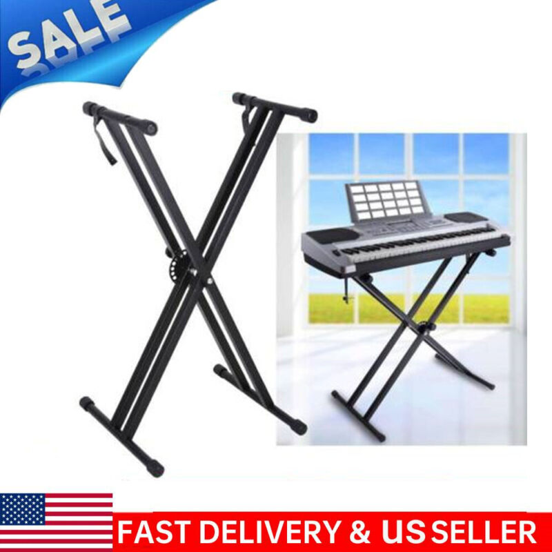 X Style Keyboard Stand Double Braced Music Electric Organ Holder Height GRS