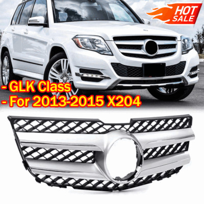 Chrome Front Grille For Mercedes Benz X204 GLK250 GLK300 GLK350 2013-2015 Grill