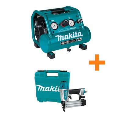 Quiet Series Compact Oil Free 18 Gauge Brad Nailer