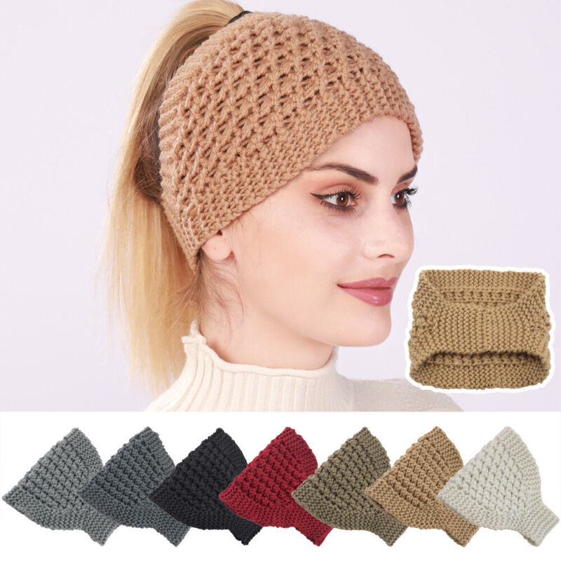 Winter Ear Protection Wool Headband Headwear Knitted Wool Wide-brimmed Headband 