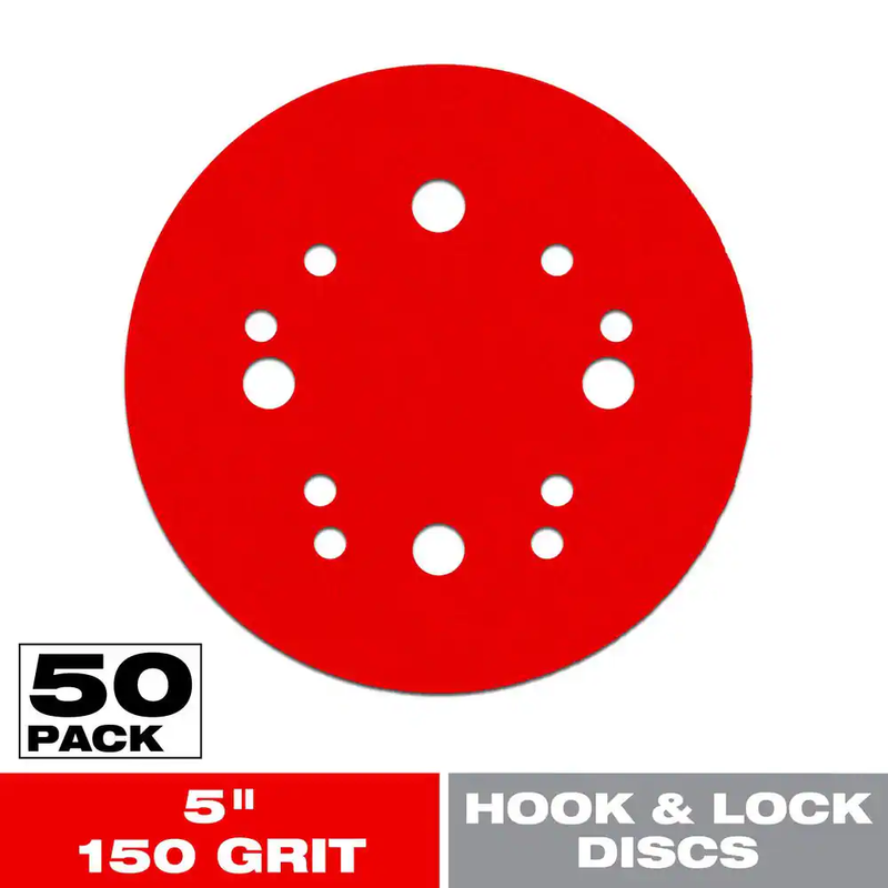 Diablo 5 Inch 150 Grit Sanding Discs Hook and Lock Orbital Sander Pads 12 Hole