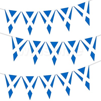 Scotland bunting flags Scottish St Andrews Cross Patriotic Themed 10M/33ft Long
