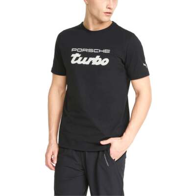 Puma Pl Logo Crew Neck Short Sleeve TShirt Mens Black Casual 533777-01