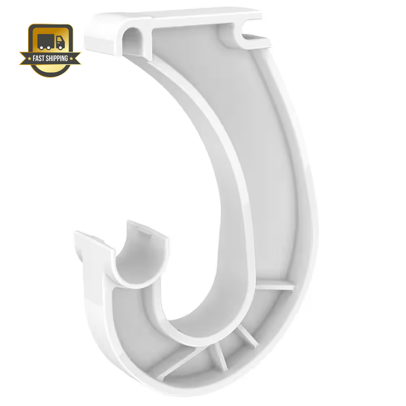 Superslide 6 In. X 1 In. White Closet Rod Bracket