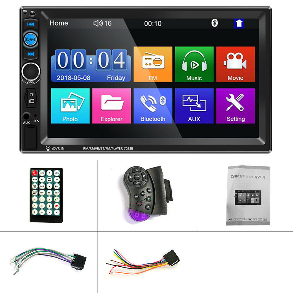 7" inch HD 2 Din Touch Screen Car Stereo MP5 Player Radio IOS Android USB/TF/AUX