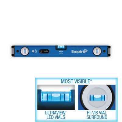 Empire LED Level Shock Absorbing End Caps Locking System Aluminum 24 in. Length