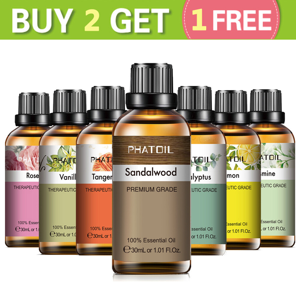 100% Pure and Natural Essential Oils 30 mL (1 oz) -Therapeutic Aromatherapy Oil