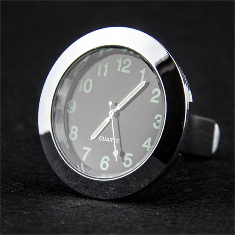 Pocket Small Mini Luminous Quartz Analog Watch Stick-On Clock For Car Boat Bike