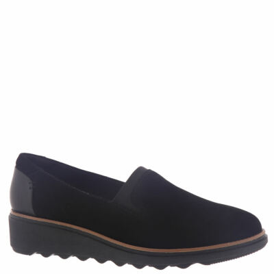 

Женские слипоны Clarks Sharon Dolly, Black/dark tan/suede