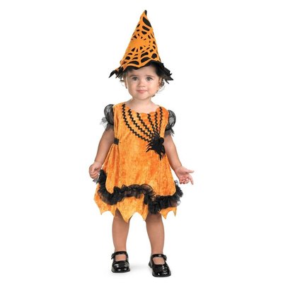 Halloween  Wickedly Cute TODDLER Costume SZ 12 - 18 mth CHILD New WITCH Orange