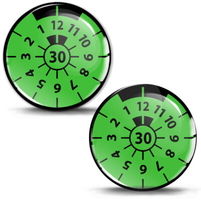 Set of 2pcs German Stadt Number Plate Resin Badge 3D Domed Seal Stickers