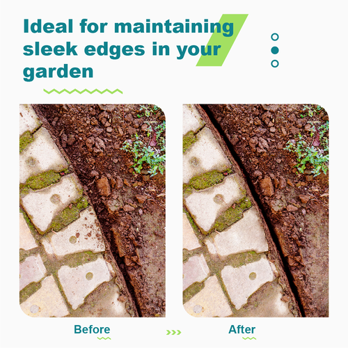 Berry&Bird Lawn Edger Manual Lawn Edger Half-Moon Edger Garden Lawn Edging Tool