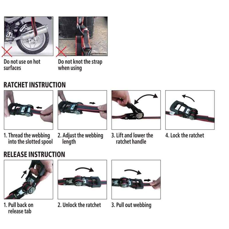 8-PACK HUSKY RATCHET TIE DOWN Heavy Loads Security Fastening Straps 12 ft x 1 in