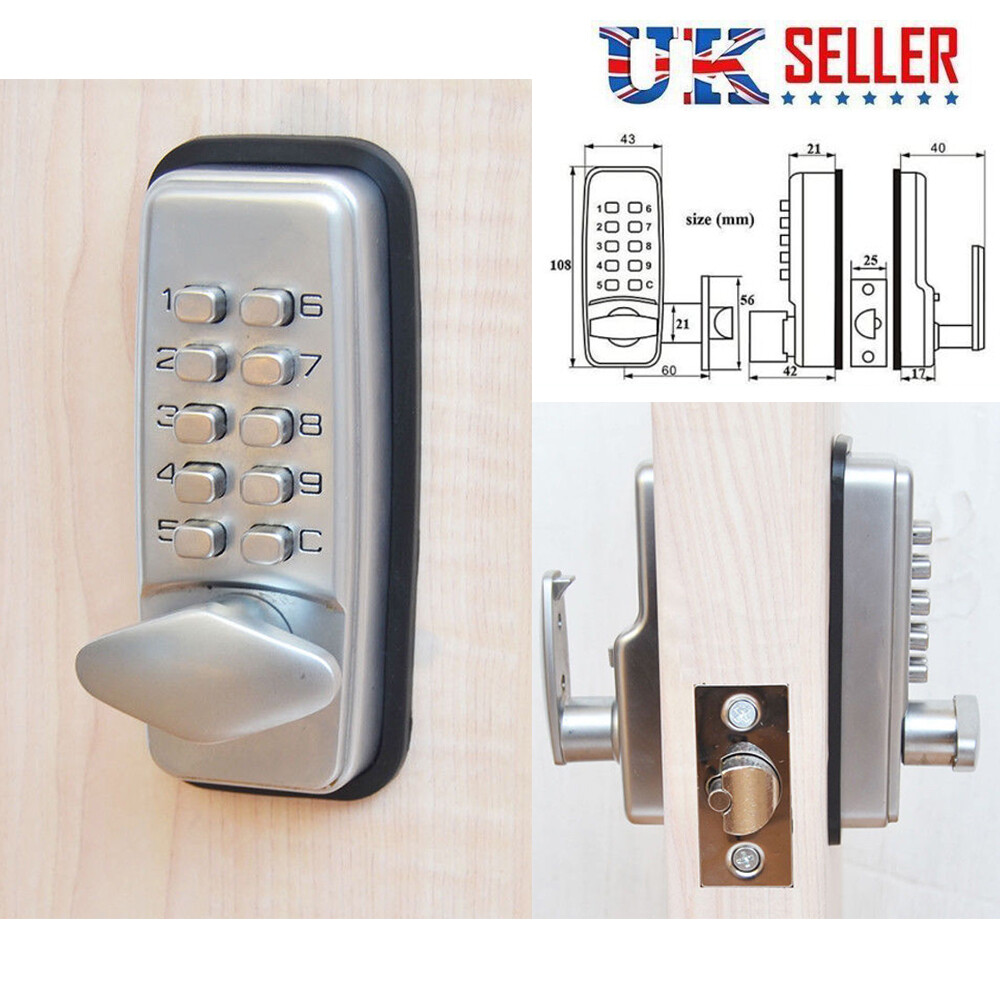 Digital Push Button Door Lock Key Pad Code Combination Access
