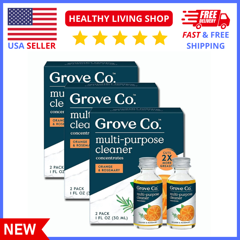 Grove Co. MultiPurpose Cleaner, Refill Concentrate(6 x 1 Fl Oz) Plant