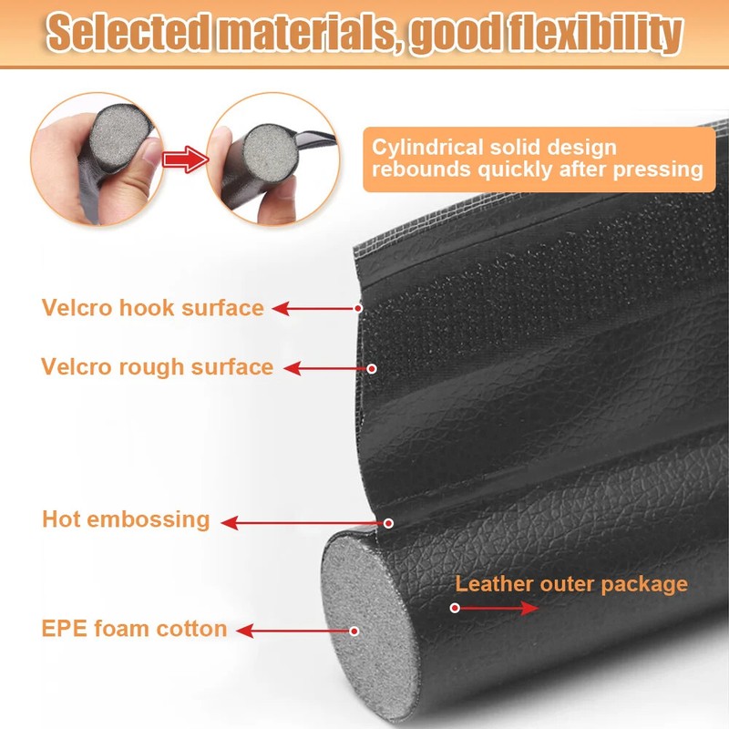 37.4 in Under Door Bottom Seal Strip Windproof Waterproof Door Gap Weatherstrip