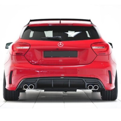 For Mercedes W176 Brabus AMG A45 Rear Diffuser Diffusor Gloss Black