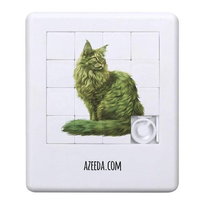 'Green Turkish Angora Cat' Sliding Puzzle (PZ00032317)