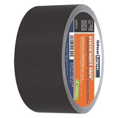 SHURTAPE PC 618 BLK-72mm x 55m-16 rls/cs Duct Tape,Black,2 13/16inx60 yd,PK16 24