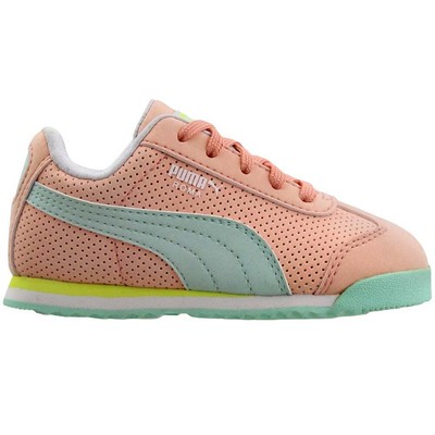 

Кроссовки Puma Roma из перфорированного нубука для маленьких девочек, размер  м, повседневная обувь 370455, Розовый, Puma Roma Perforated Nubuck Infant